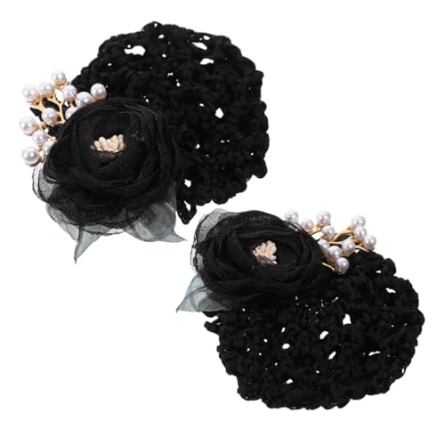 VALICLUD 2 Stück Haaraccessoires für Damen Haarnetze und Haarklammern aus Mesh für Stilvolle Hochsteckfrisuren Festliche Anlässe von VALICLUD