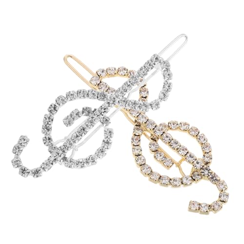 VALICLUD 2 Stück Haarklammern Damen mit Strasssteinen Metall Haarspangen in Gold und Silber Schmuck Haarschmuck für Hochzeit Party und Besondere Anlässe Vielseitig Tragbar als Haar von VALICLUD