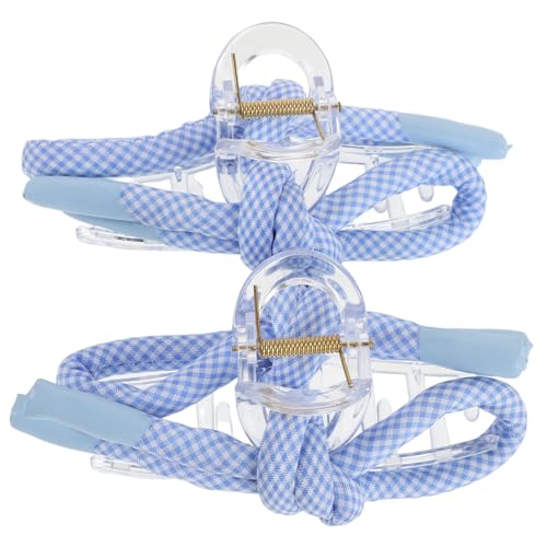 VALICLUD 2 Stück Haarklammern mit Schleife Starke Rutschfeste Haarklammer für Frauen Kariertes Design Stabiler für Pferdeschwanz Hochsteckfrisuren und Halbe Frisuren Tragbar und Modisch von VALICLUD