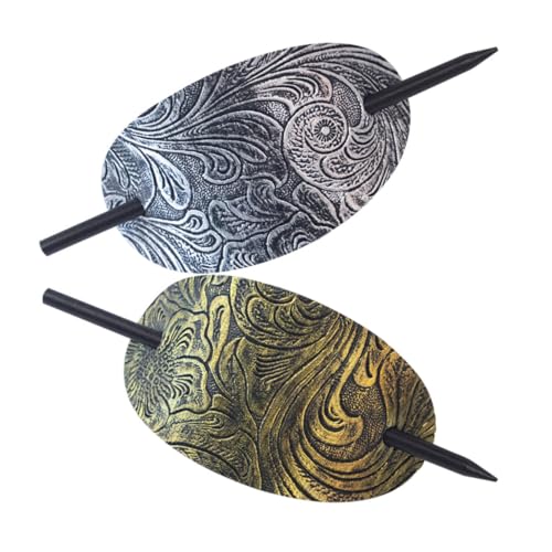 VALICLUD 2stücke Haarnadel Für Damen Haarspangen Aus Robustem Kunstleder Vintage-haarschmuck Für Langes Haar Elegant Und Einfach Anzuwenden Accessoires Für Jeden Anlass von VALICLUD