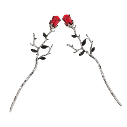 VALICLUD 2stücke Chinesische Haarstäbe Mit Rosenmotiv Retro Haarnadeln Aus Stabilem Material Essstäbchen-design Für Frauen Geeignet Für Hochzeiten Und Formelle Anlässe von VALICLUD