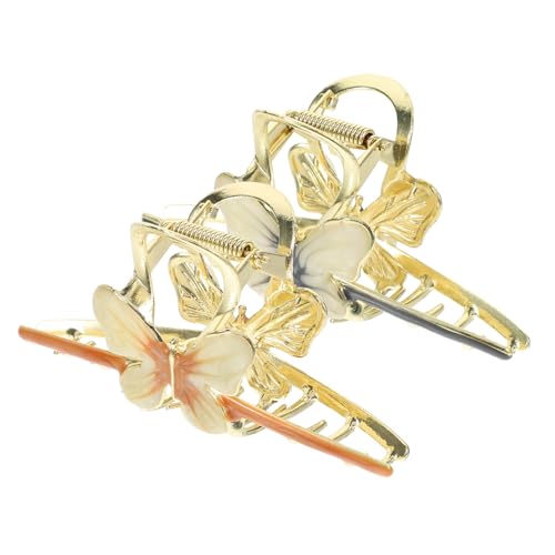 VALICLUD 2 Stück Haarnadel Haarspange für Frauen Haarspange Rosa groß Haarspangen Haarzubehör hintere Haarklammern Frauen Haarklauenclip Butterfly Hair Accessoires Legierung von VALICLUD