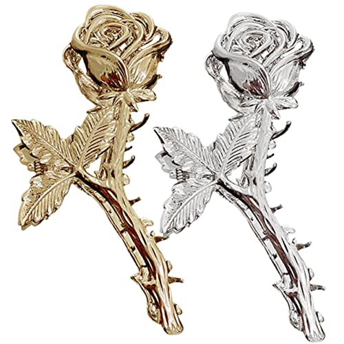 VALICLUD 2stücke Klammern Für Frauen Haarspangen Mit Blumenmotiv Haarschmuck Für Mädchen Und Damen Party Und Alltag Geeignet von VALICLUD