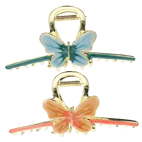VALICLUD 2 Stück Haarnadel aus Metall Styling Haarbarrette Haarkrallen Schmetterlinge Haarklammern Haarspangen für Damen Schmetterlings-Haarspangen groß Schmetterlingsklemmen Legierung von VALICLUD