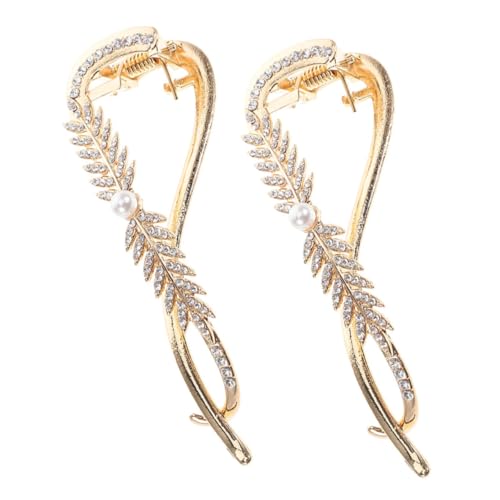 VALICLUD 2stücke Strass-haarspange Mit Weizenspitzen Stilvolle Damen-haarspange Aus Legierung Für Hochzeiten Partys Und Alltag Langlebiges Haar-accessoire von VALICLUD