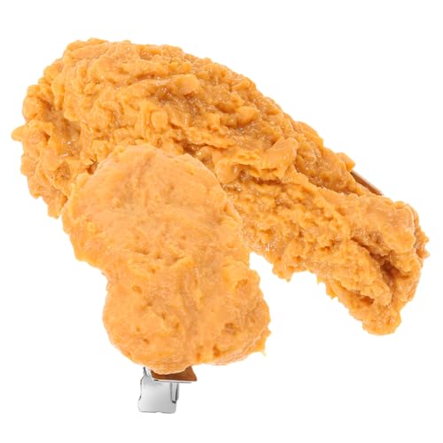 VALICLUD 2 Stück Haarnadeln Mit Gebratenem Huhn Haarspangen Haar-accessoires Für Mädchen Süße Lustige Modische Ästhetische Krokodilklemmen von VALICLUD