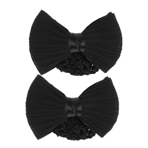 VALICLUD 2 Stück Haarnetz Dutt abdeckung mit Schleife Stilvolle Haarnetze für Frauen Professionelles Haarschmuck accessoire für Hotel Airline Pflege Einfaches Styling Passend zu Uniformen von VALICLUD