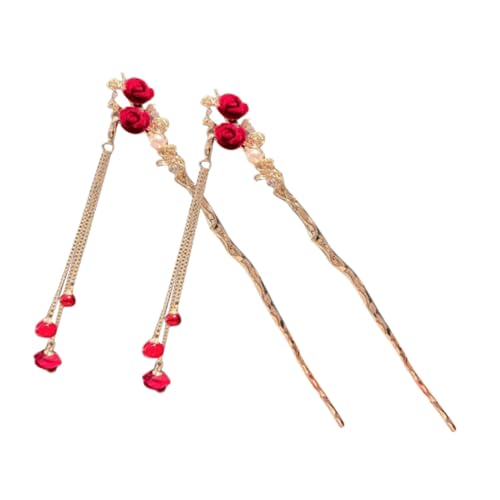 VALICLUD 2 Stück Haarschmuck Haarstäbe Vintage Haaraccessoires für Damen und Elegant und Vielseitig für Besondere Anlässe und Alltägliche Outfits von VALICLUD
