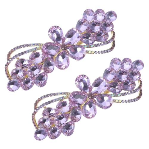 VALICLUD 2stücke Teiliger Blumen-haarclips Mit Strasssteinen Für Frauen Und Mädchen Vintage-haarschmuck Dekorative Haarspangen Für Hochzeit Und Formelle Anlässe Sicherer von VALICLUD