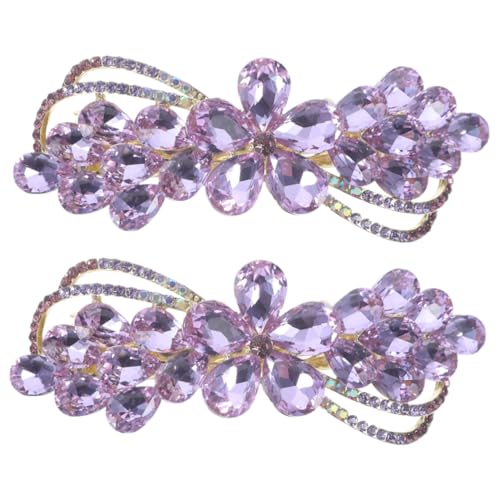 VALICLUD 2stücke Haarnadeln Mit Strassblumen Für Frauen Floraler Haarspange Für Hochzeit Party Und Alltag Für Dünnes Und Dickes Haar von VALICLUD