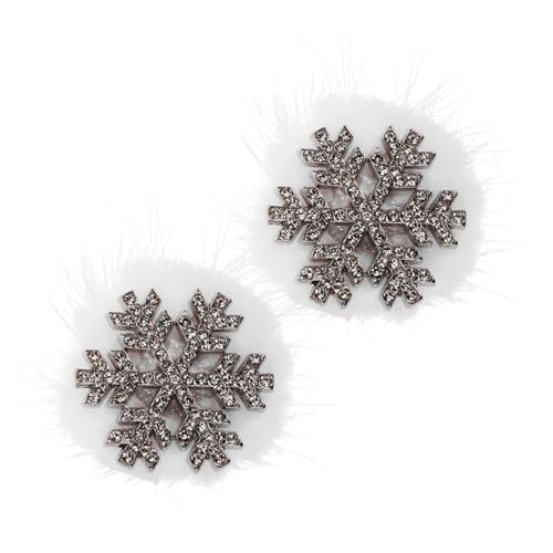 VALICLUD 2stücke Schneeflocken Haarklammern Mit Strasssteinen Glitzernde Haaraccessoires Für Weihnachten Festliche Haarnadeln Weiche Haarspangen Für Partys Und Besondere Anlässe von VALICLUD