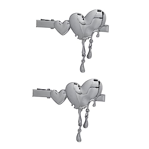 VALICLUD 2 Stück Haarspangen Herzform Praktische Haarklammern für Dickes und Dünnes Haar für Verschiedene Anlässe Wie Partys Hochzeiten oder Haaraccessoire für Damen von VALICLUD