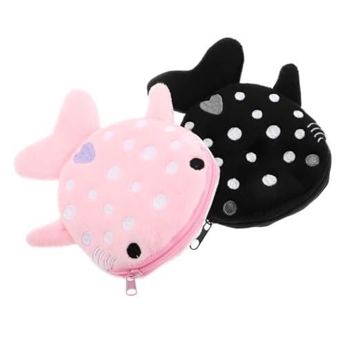 VALICLUD 2stücke Plüsch Münzgeldbörse Mit Reißverschluss Niedlicher Geldbeutel Für Und Portemonnaie Für Münzen Und Kleingeld von VALICLUD