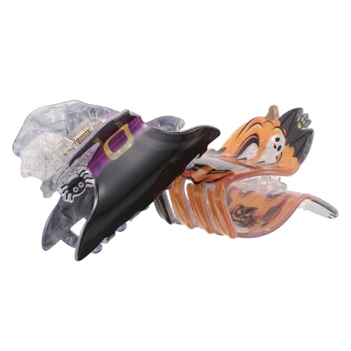 VALICLUD 2 Stück Halloween Haarklammern aus Leichtem Acryl Rutschfeste Kürbis-designs Kreative Gothic Haarclips für Frauen Mädchen Vielseitig für Partys Kostüme Cosplay und Dekoration von VALICLUD