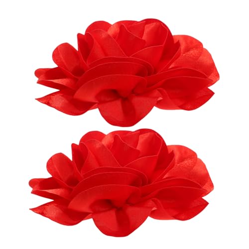 VALICLUD 2 Stück Handgefertigte Große Satin Blumenbroschen Anstecknadeln für Kleidung Vielseitig für Mäntel Schals Taschen Stabile Befestigung Luxuriöse Textur Festliche Accessoires von VALICLUD