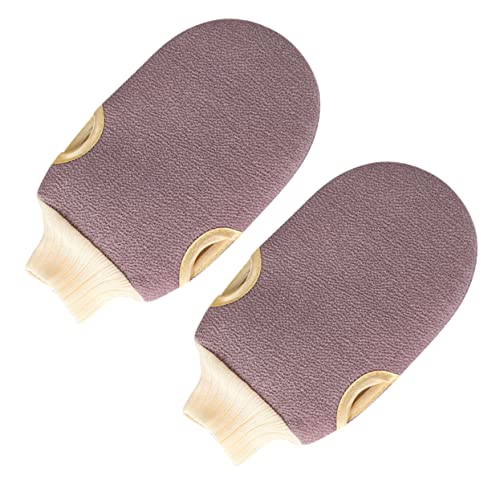 VALICLUD 2 Stück Handschuhe zum Duschen handtücher Peeling-Handschuhe für den Körper Peeling-Handschuh für den Körper Schrubbhandschuhe Badehandschuhe Körperwäscher Coffee von VALICLUD