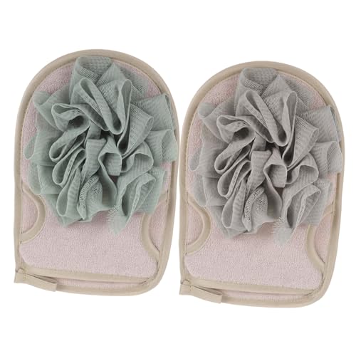VALICLUD 2 Stück Hausgebrauch Peeling Handschuh Hautfreundliche Elastische Badehandschuhe für Körperpeeling Kompakt Schnelles Aufschäumen Passend für Damen und Herren Praktische von VALICLUD
