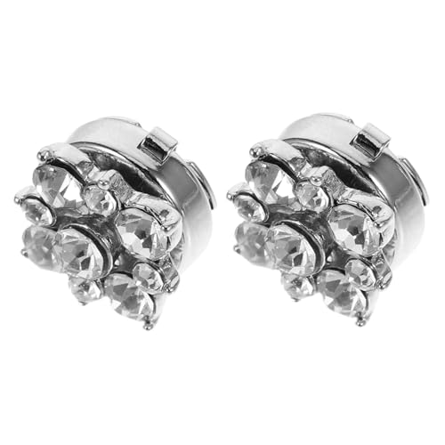 VALICLUD 2 Stück Hemd Strassschmuck Dekorative Clips Knöpfe Nähknopfabdeckungen Strass Knopfabdeckungen Dekorative Knopfabdeckungen Smokingknöpfe Manschettenknöpfe von VALICLUD
