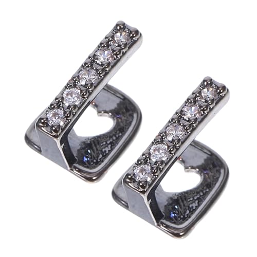 VALICLUD 2 Stück Hip Hop Zahnschmuck Teilig Metallzahngrill mit Funkelnden Schwarzen Zirkonia für Männer Komfortabler Zahndeckel für Halloween Partys und Bühnenauftritte VALICLUD 2 Stück Hip Hop Zahnschmuck Teilig Metallzahngrill mit Funkelnden Schwarzen Zirkonia für Männer Komfortabler Zahndeckel für Halloween Partys und Bühnenauftritte von VALICLUD