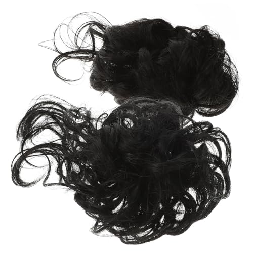 VALICLUD 2stücke Messy Bun Haarteil Lockiges Dutt Haarteil Haarknoten Extensions Für Frauen Mädchen Damen Hochsteckfrisur Chignon Haaraccessoire Mit Haargummi von VALICLUD