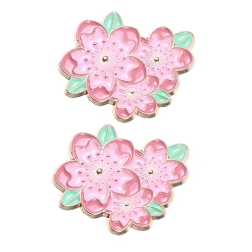 VALICLUD 2 Stück Japanische Blütenbrosche Stilvolle Anstecknadeln Damen Floral Schmuck für Kleider Cardigans Mäntel Sicherer Halt Helle Farben Leicht Tragbar Vielseitig für Kleidung von VALICLUD