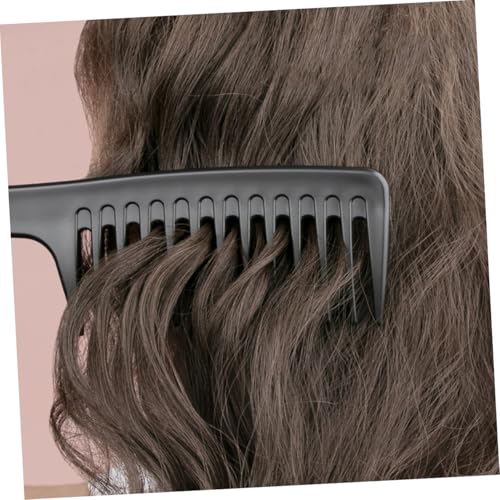 VALICLUD 2 Stück Kämme für Lockiges Haar Statisch für Nasses und Trockenes Haar Tragbar Vielseitig für Männer Frauen Studenten zum Stylen und Entwirren Schwarzes Design von VALICLUD