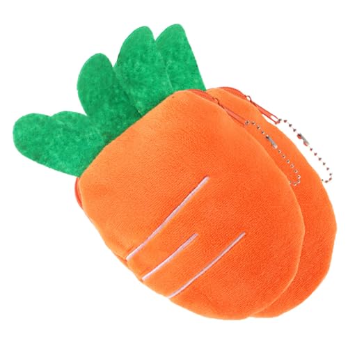 VALICLUD 2stücke Karotten-münzgeldbörse Für Damen Kleiner Reißverschluss Geldbeutel Für Münzen Schlüssel Und Lippenstift Süßes Kompaktes Design Für Unterwegs von VALICLUD