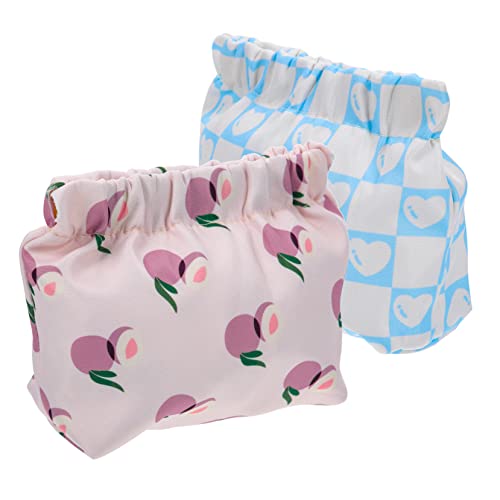 VALICLUD 2stücke Kosmetiktasche Kleine Make-up Tasche Lippenstift Organizer Reise Schminktasche Mit Reißverschluss Für Damen Kosmetik Und Reiseaccessoires von VALICLUD