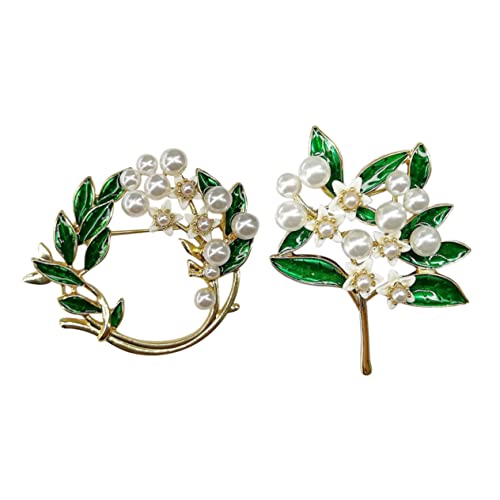 VALICLUD 2 Stück Korsage hochzeitsstrauß hochzeit deko blumenschmuck blumengirlande Hochzeitsbrosche blumendeko Blumenstrauß Brosche Perlenstrauß Brosche Blumenstrauß Corsage Zinklegierung von VALICLUD