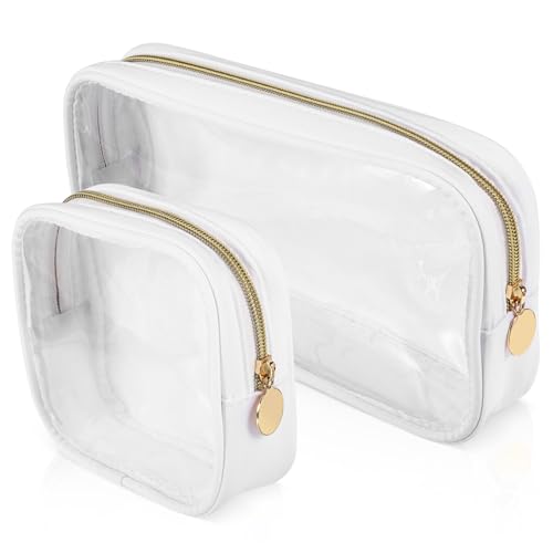VALICLUD 2 Stück Kosmetiktasche und Make Up Organizer mit Reißverschluss Halbtransparent für Reisen und Zuhause Vielseitig Einsetzbar für Toilettenartikel von VALICLUD