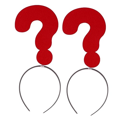 VALICLUD 2 Stück Kreativer Fragezeichen Haarschmuck Lustiger Fashion Haarreifen für Partys Bühnenauftritte und Fotoshootings Einzigartiges Design Langlebig und Cool von VALICLUD