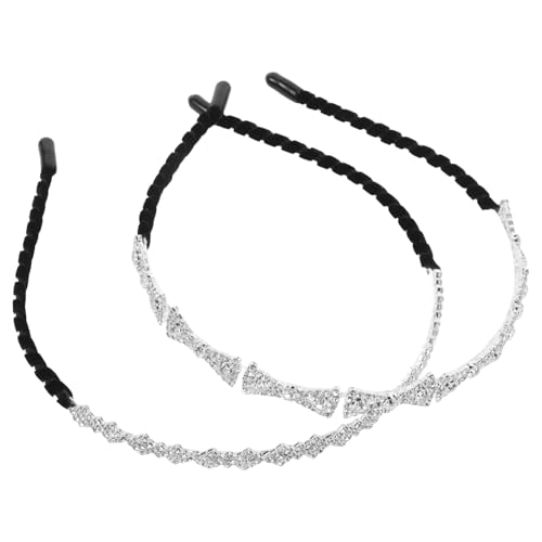 VALICLUD 2stücke Stirnbänder Mit Strassperlen Für Damen Glitzer-haarbänder Als Eleganten Kopfschmuck Glitzer-haarschmuck Für Hochzeit Und Party von VALICLUD