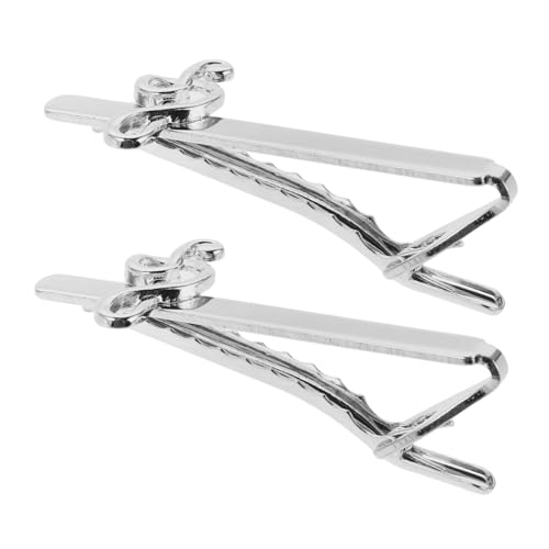 VALICLUD 2 Stück Kupfer Krawattenclip Herren mit Musiknoten Design Stilvolle Krawattenklammer für Business Hemden Langlebig und Robust Elegantes Männer Accessoire zum Geburtstag und von VALICLUD