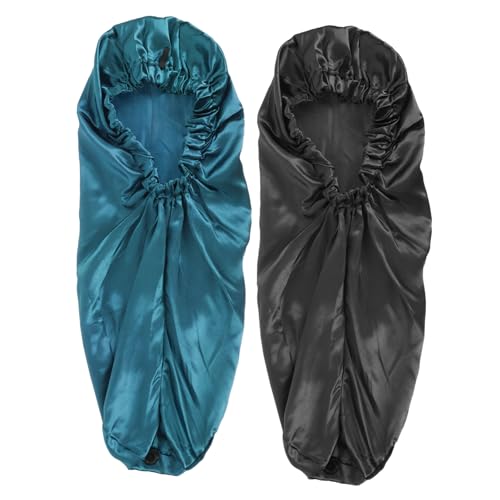 VALICLUD 2stücke Satin-schlafmütze Für Langhaarpflege Verstellbare Haarmütze Elastisches Band Zum Schlafen Lose Haare Schützen Bequeme Mütze Für Frauen Und Mädchen von VALICLUD
