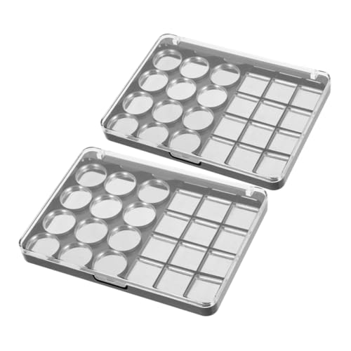 VALICLUD 2 Stück Leere Magnetische Lidschatten Palette mit Fächern Diy Make Up Organizer Robuste Materialien für Praktisch für Unterwegs für Make Up von VALICLUD