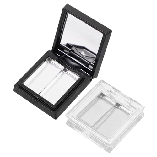 VALICLUD 2stücke Lidschatten-palette Leer Diy Make-up Organizer Mit Zwei Fächern Für Lidschatten Lippenstift Schattierung Highlighter Aluminium Platte Kleine Box Reise Aufbewahrung Farbe von VALICLUD