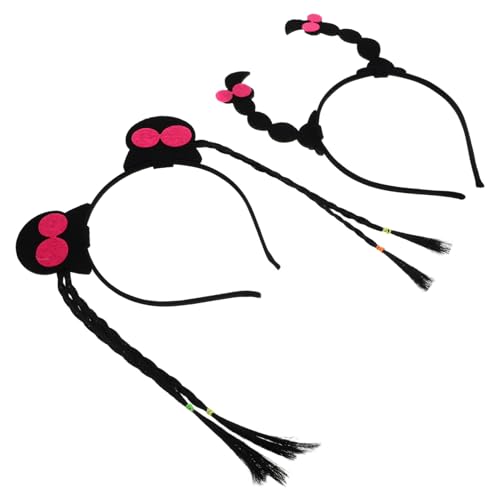 VALICLUD Lustiges Geflochtenes Stirnband-set – Haarstyling-accessoires Für Mädchen Handgefertigte Filz-haarbänder Für Weihnachten Geburtstag Events von VALICLUD