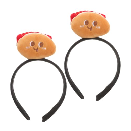 VALICLUD 2 Stück Lustiges Hot Dog Stirnband Cartoon Design Bequemes Langlebiges Stoffhaarband Einzigartige Kopfbedeckung für Frauen Party Halloween kostüm Zubehör Auffälliges Cosplay von VALICLUD