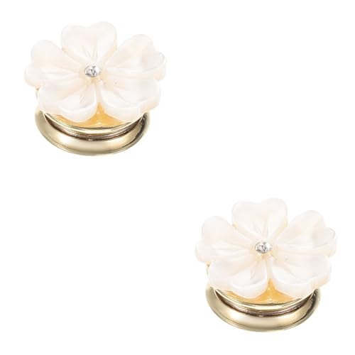 VALICLUD 2 Stück Magnetische Blumenbrosche Natürlichem Muschelmaterial Brosche für Kleidung Schals Hüte für Partys Einfach Anzubringen Verschleißfest Langlebig von VALICLUD