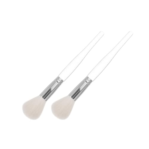 VALICLUD 2 Stück Make-up-pinsel-set Gesichts- Bürsten Erröten Reise-make-up-pinsel Kleiner Pinsel Für Make-up Rougepinsel Für Die Wangen Puderpinsel Für Gepressten Puder Blusherbürste Wolle von VALICLUD