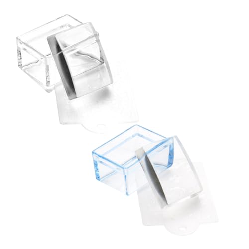 VALICLUD 2 Stück Maniküre Stamping Tool Rechteckige Nagel Stempel Blau Transparent DIY Nail Art Zubehör für Nageldesigns Salon Geeignet von VALICLUD