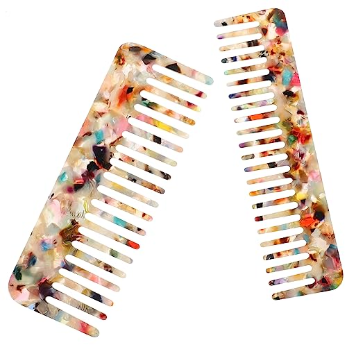 VALICLUD 2 Stück Marmorkamm Haarbürste entwirren anzug entwirrender Kamm Männer kämmen kleine Kämme Herren Haarkamm Kämme für Männer Kamm für Frisierkamm Essigsäure von VALICLUD