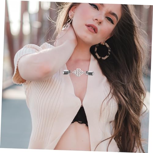 VALICLUD 2 Stück Metal Cardigan Clips Robustem Legierungs Material Vintage Pullover Clips für Damen Leicht Kompakt Einfach zu Bedienen Vielseitig für Strickjacken Schals Tücher Modisches von VALICLUD