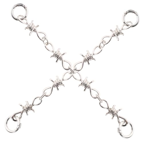 VALICLUD 2 Stück Metal Schuhkette Punk Style Schuhzubehör aus Langlebiger Legierung für Lochschuhe Modische Robuste Metallkettendekoration für Sportliche und Gothic Looks von VALICLUD