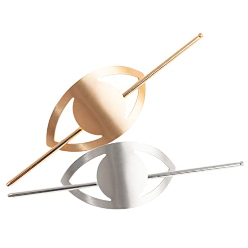 VALICLUD 2 Stück Haar Dutt Sticks Metall Haar Dutt Manschette Clip Für Hochsteckfrisuren Stilvolle Haarnadeln Für Frauen Für Vintage Stil Hochzeitsfrisuren Und Besondere Anlässe von VALICLUD