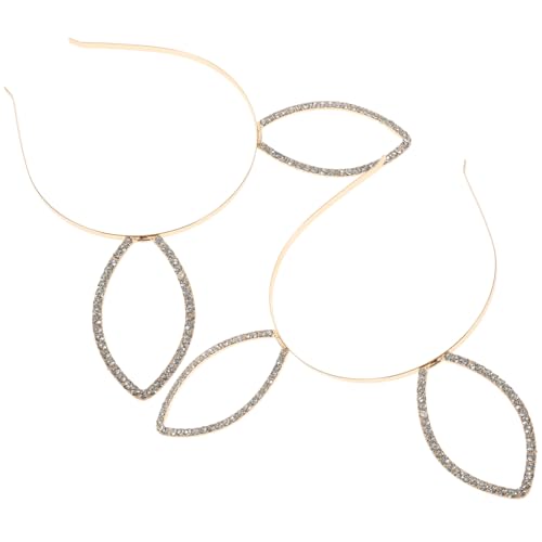 VALICLUD 2 Stück Metall-diamant-set-haarband Ohren Stirnbänder Kaninchen Hase Männer Party Und Mädchen Erwachsene Stirnband Kostüm Stirnbänder Ohrstirnbänder Für Frauen Legierung Golden von VALICLUD