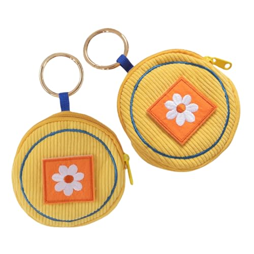 VALICLUD 2stücke Münztasche Aus Cord Für Mädchen Kleine Geldbörse Mini-Tasche Kompakt Und Tragbar Zum Aufbewahren Von Münzen Und Kleinen Gegenständen von VALICLUD