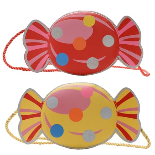 VALICLUD 2stücke Schicke Hüfttaschen Für Junge Mädchen Modische Taschen Mit Reißverschluss Wechseltaschen in Leuchtenden Farben Rot Gelb Schöne Geldbörsen Für Kleine Spielsachen Und von VALICLUD