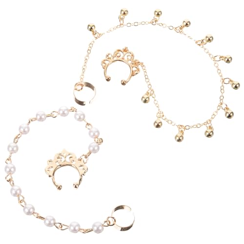 VALICLUD 2 Stück Nasen ohr kettenschmuck mit Quaste Imitationsperlen Punk Stil Langlebig Modisch für Damen Party Schmuck von VALICLUD