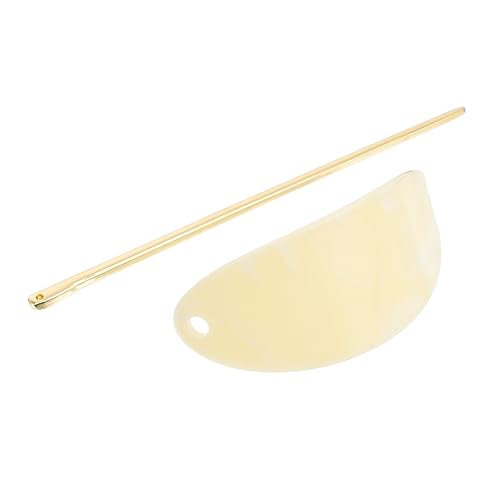 VALICLUD 2 Stück Ovale Haarnadel Haarschmuck Für Frauen Haarstab Pferdeschwanz Clip Acryl Haarstab Haarstab Duttgabel Haarstab Haarnadel Haarstab Für Frauen Zinklegierung Beige von VALICLUD